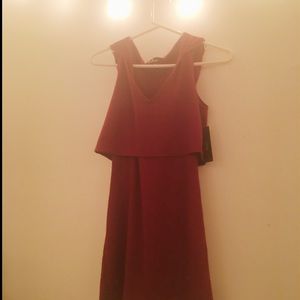 LULUS v neck hooded mini dress